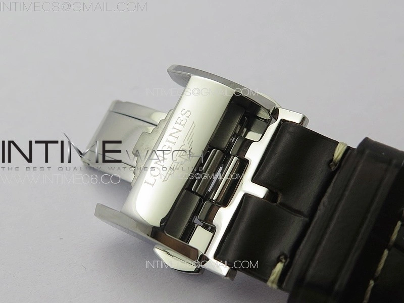 Master Power Reserve SS APSF 1:1 Best Edition White Dial on Brown Leather Strap AL602