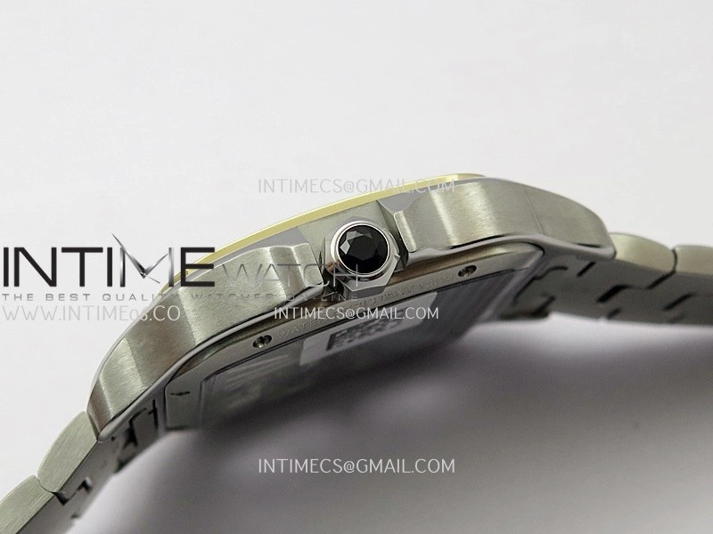 Santos de Cartier Skeleton SS YG MLF Skeleton Dial On SS YG SmartLink Bracelet Super Clone 9611MC