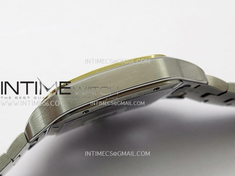 Santos de Cartier Skeleton SS YG MLF Skeleton Dial On SS YG SmartLink Bracelet Super Clone 9611MC