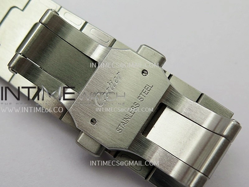 Santos de Cartier Skeleton SS YG MLF Skeleton Dial On SS YG SmartLink Bracelet Super Clone 9611MC