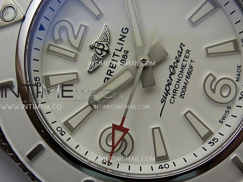 SuperOcean Automatic 36mm TF 1:1 Best Edition White Dial On White Rubber Strap A2824