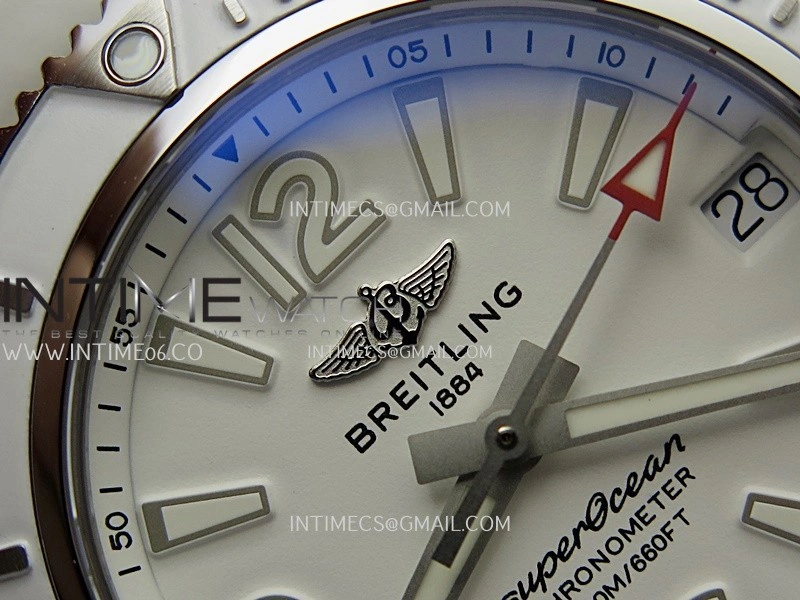 SuperOcean Automatic 36mm TF 1:1 Best Edition White Dial On White Rubber Strap A2824