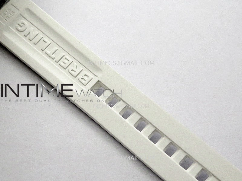 SuperOcean Automatic 36mm TF 1:1 Best Edition White Dial On White Rubber Strap A2824