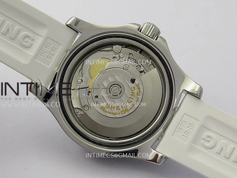 SuperOcean Automatic 36mm TF 1:1 Best Edition White Dial On White Rubber Strap A2824