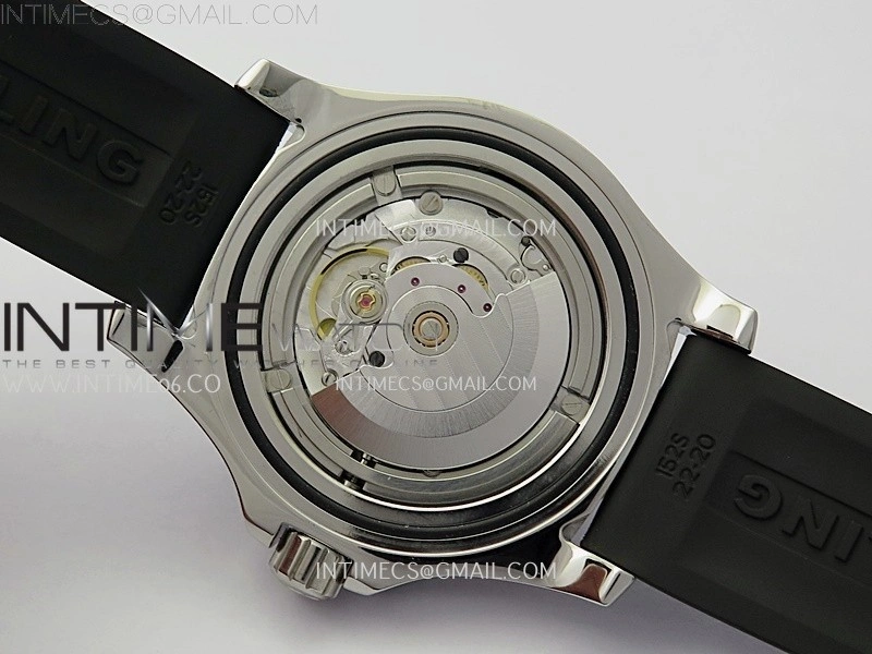 SuperOcean Automatic 46mm TF 1:1 Best Edition Black Dial on Black Rubber Strap A2824
