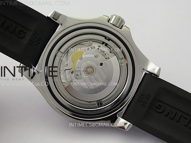 SuperOcean Automatic 46mm TF 1:1 Best Edition Black Dial on Black Rubber Strap A2824