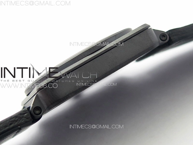 BR 03-92 Real Ceramic 1:1 Best Edition Black Dial Blue Markers on Blue Leather Strap MIYOTA 9015