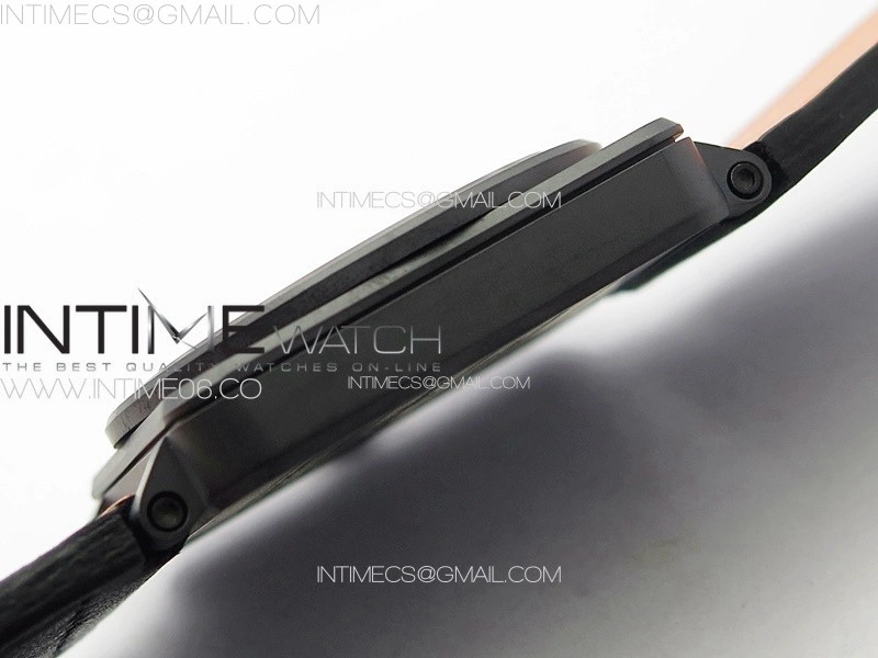 BR 03-92 Real Ceramic 1:1 Best Edition Black Dial RG Markers on Orange Leather Strap MIYOTA 9015