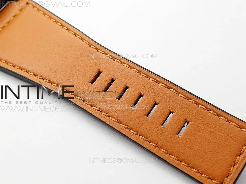 BR 03-92 Real Ceramic 1:1 Best Edition Black Dial RG Markers on Orange Leather Strap MIYOTA 9015