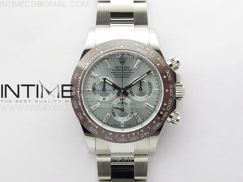 Daytona 116506 Brown Ceramic BTF 1:1 Best Edition Ice Blue Dial Crystal Marker on SS Bracelet SA4130 V2
