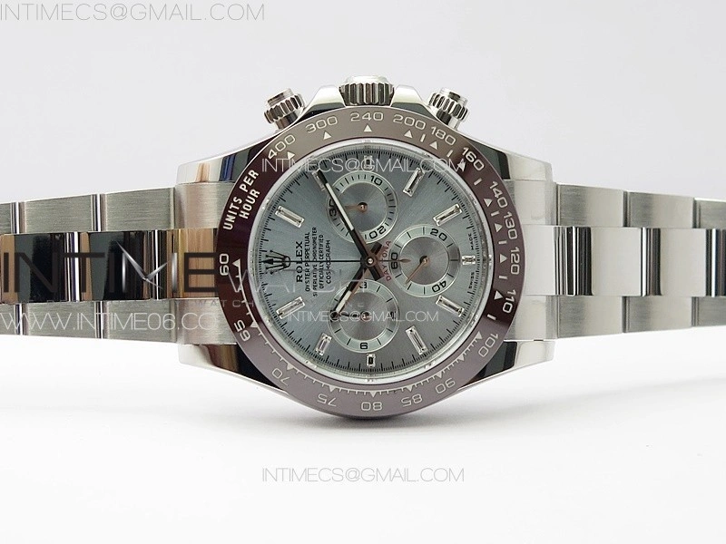 Daytona 116506 Brown Ceramic BTF 1:1 Best Edition Ice Blue Dial Crystal Marker on SS Bracelet SA4130 V2