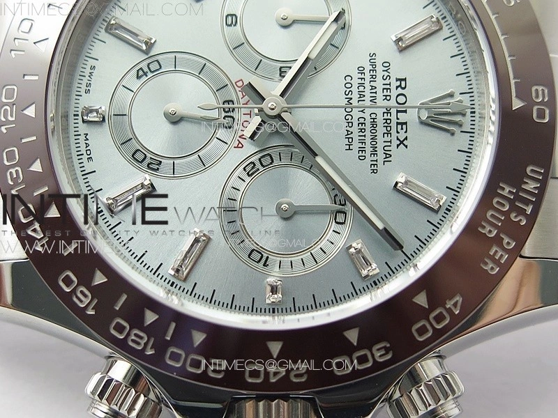 Daytona 116506 Brown Ceramic BTF 1:1 Best Edition Ice Blue Dial Crystal Marker on SS Bracelet SA4130 V2
