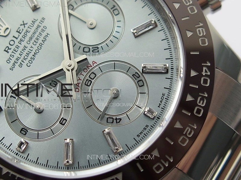 Daytona 116506 Brown Ceramic BTF 1:1 Best Edition Ice Blue Dial Crystal Marker on SS Bracelet SA4130 V2
