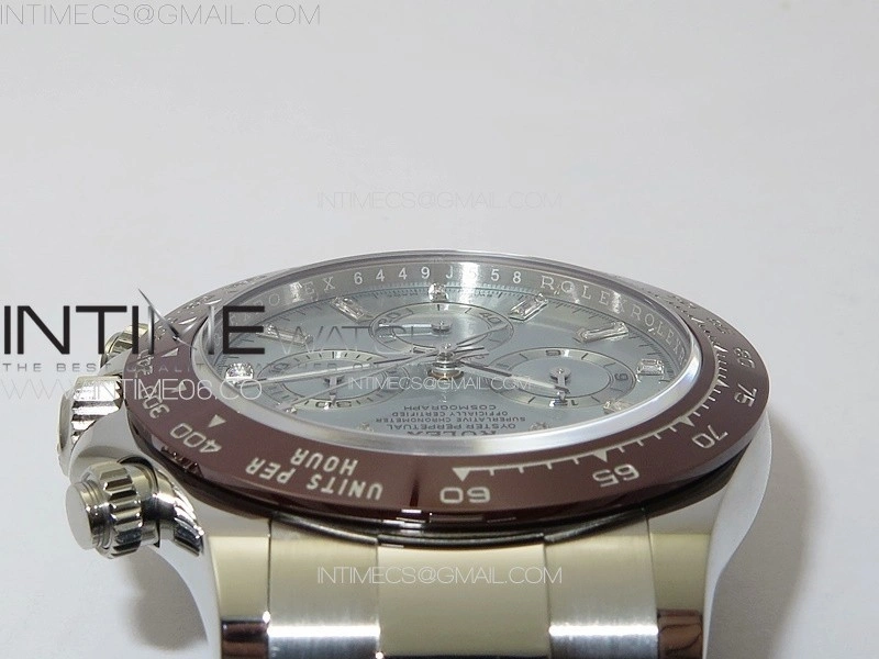Daytona 116506 Brown Ceramic BTF 1:1 Best Edition Ice Blue Dial Crystal Marker on SS Bracelet SA4130 V2