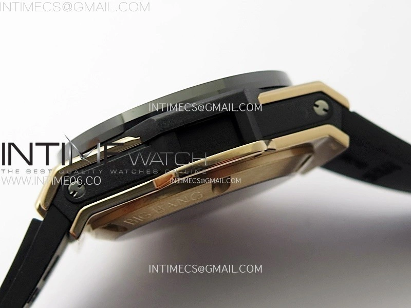 Hublot Big Bang Unico 42mm RG Ceramic Bezel BBF 1:1 Best Edition Black Skeleton Dial on Black Rubber Strap A1280