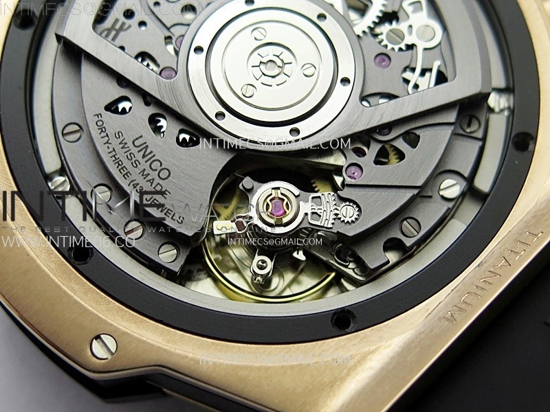 Hublot Big Bang Unico 42mm RG Ceramic Bezel BBF 1:1 Best Edition Black Skeleton Dial on Black Rubber Strap A1280