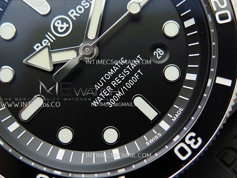 BR 03-92 Diver Black Ceramic Bezel SS B12 1:1 Best Edition Black Dial on Black Rubber Strap MIYOTA 9015