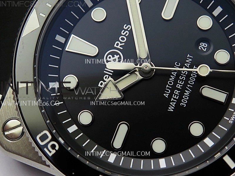 BR 03-92 Diver Black Ceramic Bezel SS B12 1:1 Best Edition Black Dial on Black Rubber Strap MIYOTA 9015