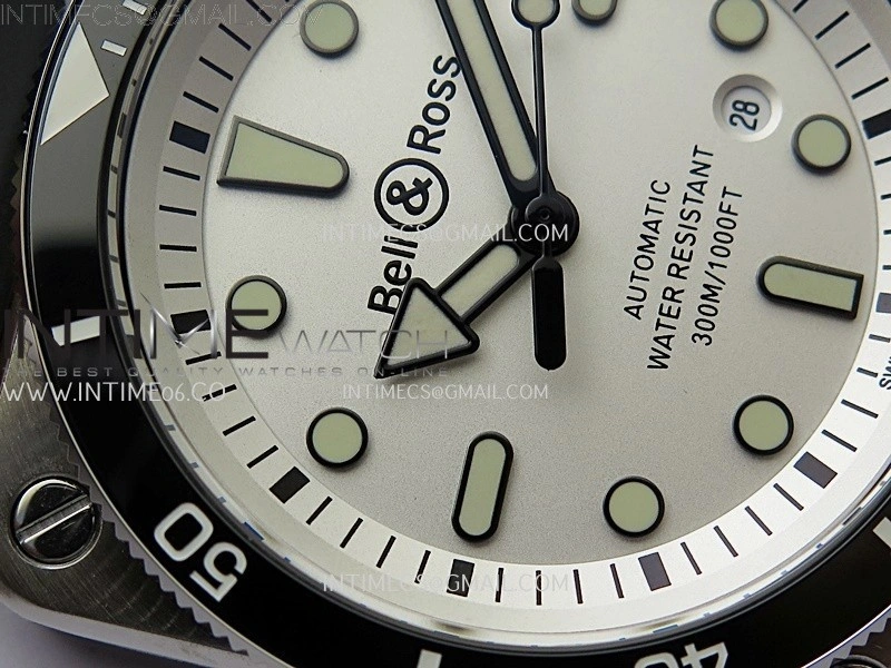 BR 03-92 Diver Black Ceramic Bezel SS B12 1:1 Best Edition White Dial on Black Rubber Strap MIYOTA 9015