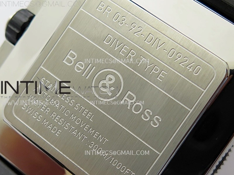 BR 03-92 Diver Black Ceramic Bezel SS B12 1:1 Best Edition White Dial on Black Rubber Strap MIYOTA 9015
