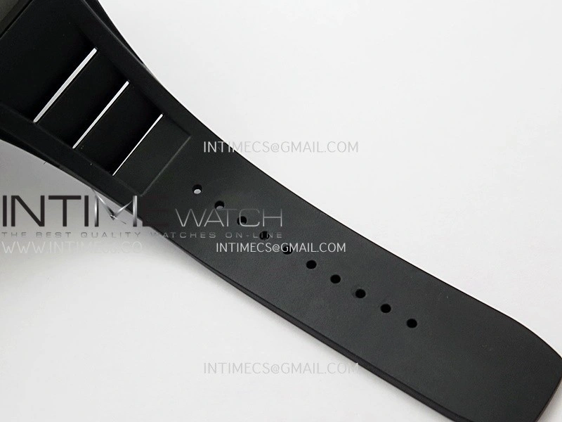 RM055 Black Ceramic Black Inner Bezel DF Best Edition On Black Rubber Strap RMUL2 Super Clone
