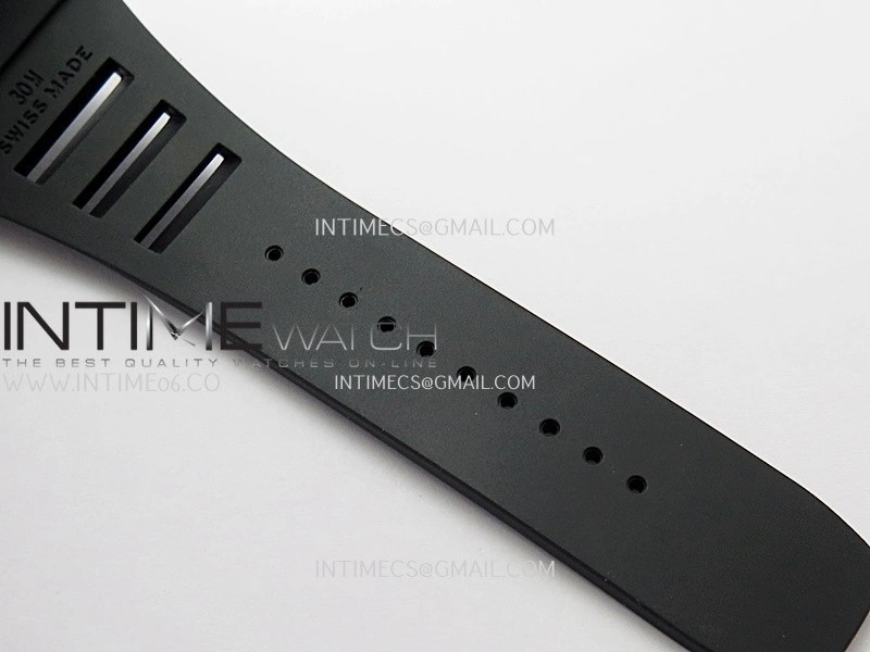 RM055 Black Ceramic Black Inner Bezel DF Best Edition On Black Rubber Strap RMUL2 Super Clone