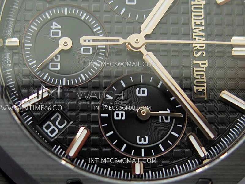 Royal Oak Chrono 26240 Black Ceramic V2 APSF 1:1 Best Edition Black Dial On Ceramic Bracelet Super Clone SA4401