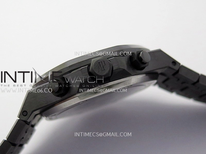 Royal Oak Chrono 26240 Black Ceramic V2 APSF 1:1 Best Edition Black Dial On Ceramic Bracelet Super Clone SA4401