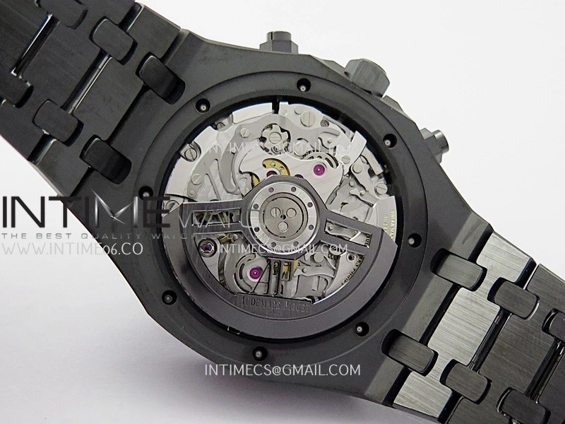 Royal Oak Chrono 26240 Black Ceramic V2 APSF 1:1 Best Edition Black Dial On Ceramic Bracelet Super Clone SA4401
