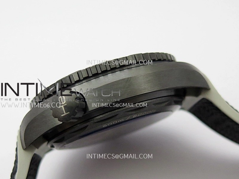 Planet Ocean 45.5mm GMT Worldtimer Real Ceramic VSF 1:1 Best Edition Black Gray Dial On Black Rubber Strap Super Clone 8938