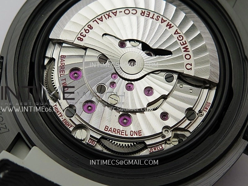 Planet Ocean 45.5mm GMT Worldtimer Real Ceramic VSF 1:1 Best Edition Black Gray Dial On Black Rubber Strap Super Clone 8938