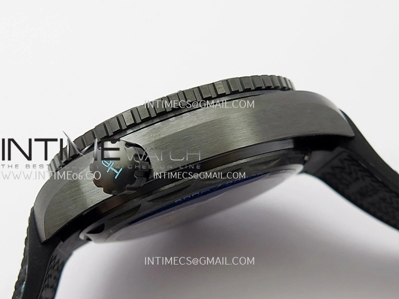 Planet Ocean 45.5mm GMT Worldtimer Real Ceramic VSF 1:1 Best Edition Black blue Dial On Black Rubber Strap Super Clone 8938