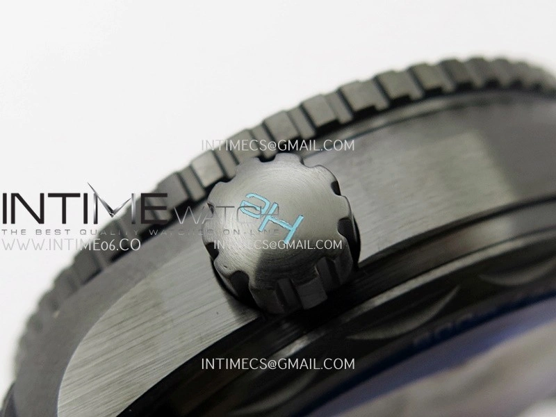 Planet Ocean 45.5mm GMT Worldtimer Real Ceramic VSF 1:1 Best Edition Black blue Dial On Black Rubber Strap Super Clone 8938
