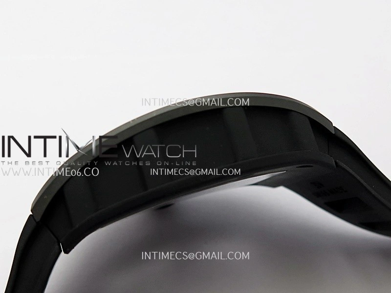 RM055 Black Ceramic White Inner Bezel DF Best Edition On Black Rubber Strap RMUL2 Super Clone