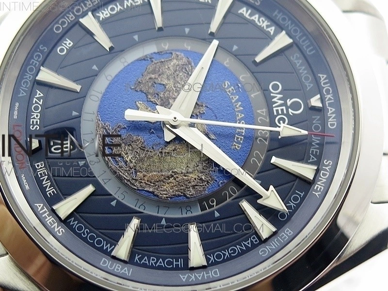 Aqua Terra 150M 43mm 24 VSF 1:1 Best Edition Blue Dial on SS Bracelet A8938 Super Clone