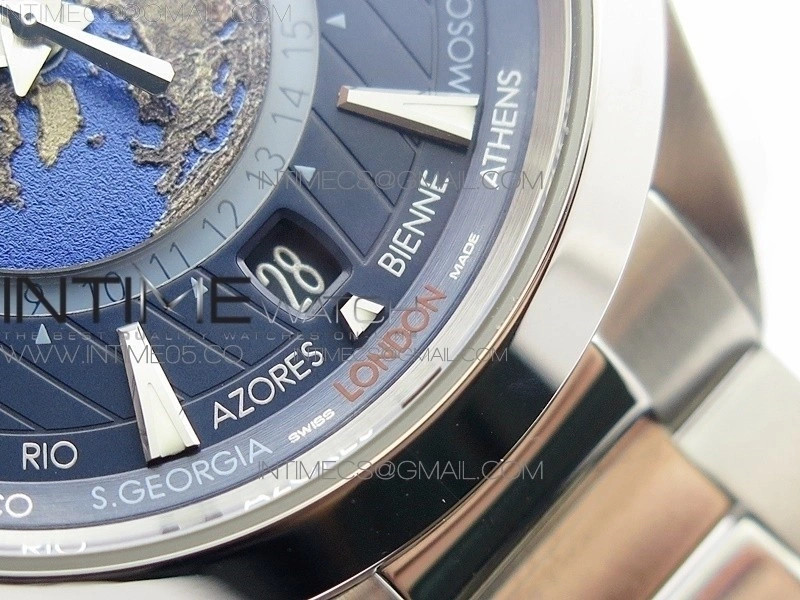 Aqua Terra 150M 43mm 24 VSF 1:1 Best Edition Blue Dial on SS Bracelet A8938 Super Clone