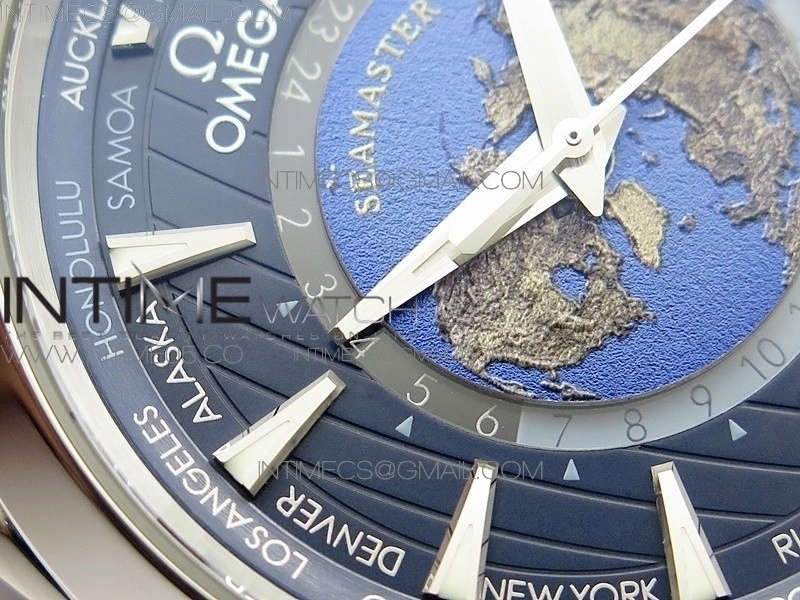 Aqua Terra 150M 43mm 24 VSF 1:1 Best Edition Blue Dial on SS Bracelet A8938 Super Clone