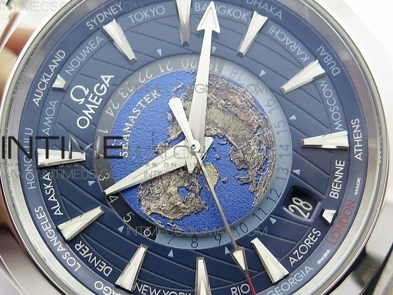 Aqua Terra 150M 43mm 24 VSF 1:1 Best Edition Blue Dial on SS Bracelet A8938 Super Clone