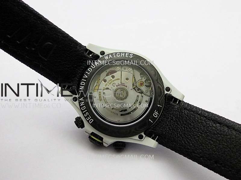 Daytona DIW Ferrari White Carbon SONIC 1:1 Best Edition White Dial On Black Nylon Strap SA4130
