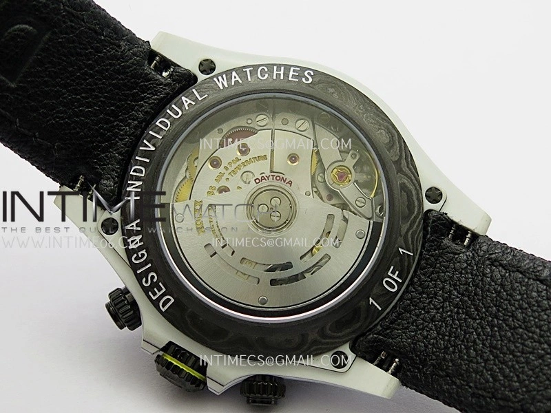 Daytona DIW Ferrari White Carbon SONIC 1:1 Best Edition White Dial On Black Nylon Strap SA4130