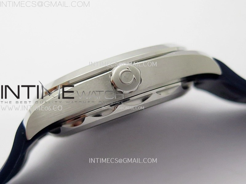 Aqua Terra 150M Master Chronometers N1F Best Edition White Textured Dial Blue Markers on Blue Rubber Strap A8900
