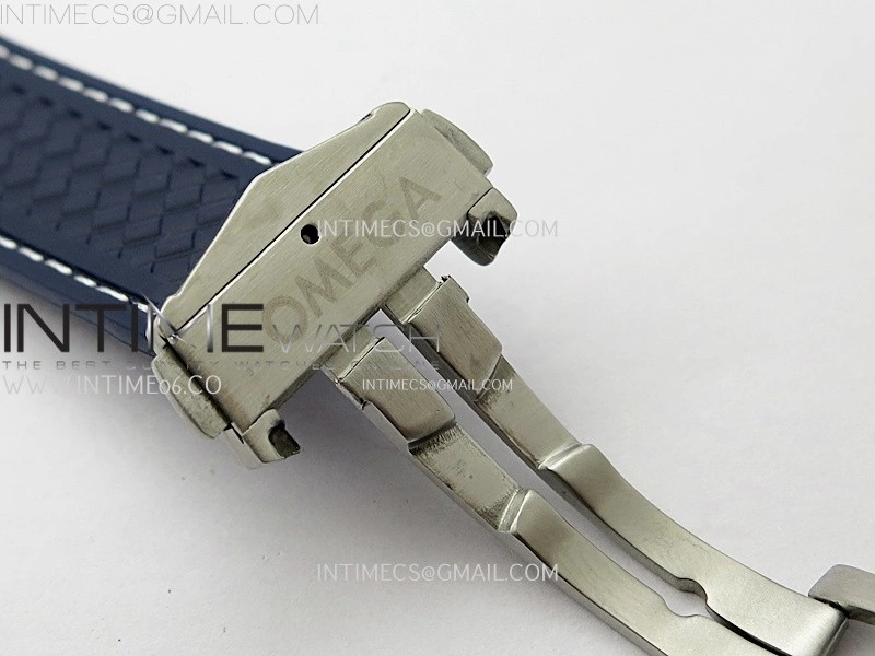 Aqua Terra 150M Master Chronometers N1F Best Edition White Textured Dial Blue Markers on Blue Rubber Strap A8900
