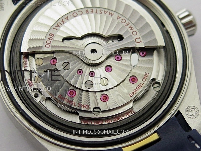 Aqua Terra 150M Master Chronometers N1F Best Edition White Textured Dial Blue Markers on Blue Rubber Strap A8900
