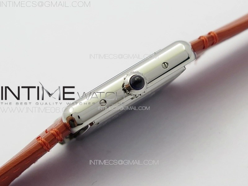Tank Louis Ladies 22mm SS 8848F 1:1 Best Edition White Dial on Orange Leather Strap Ronda Quartz