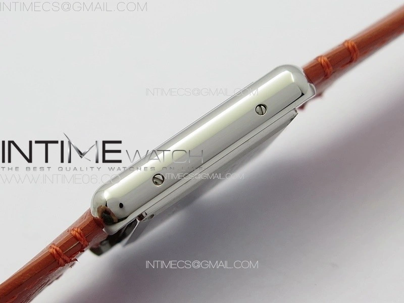 Tank Louis Ladies 22mm SS 8848F 1:1 Best Edition White Dial on Orange Leather Strap Ronda Quartz