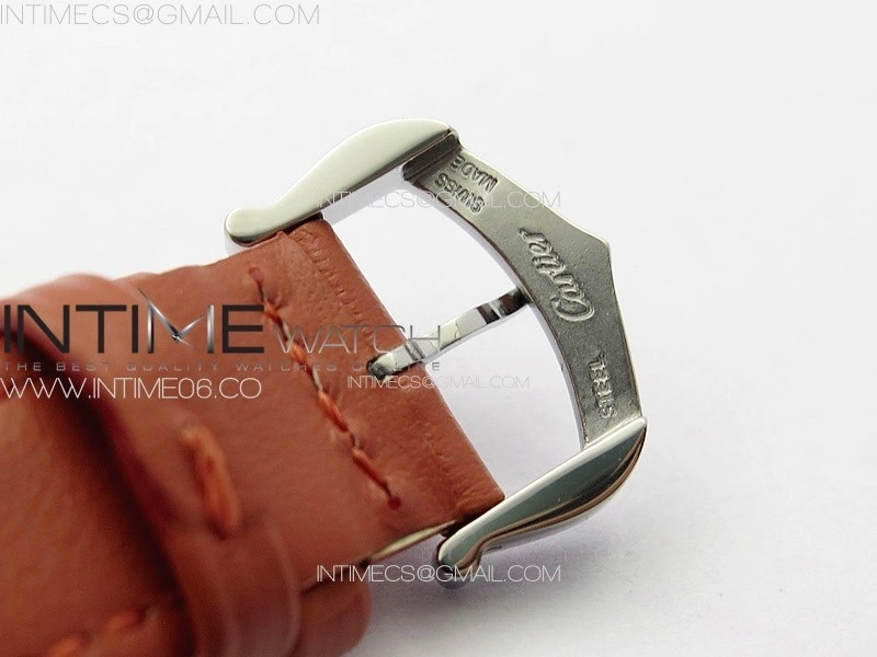 Tank Louis Ladies 22mm SS 8848F 1:1 Best Edition White Dial on Orange Leather Strap Ronda Quartz