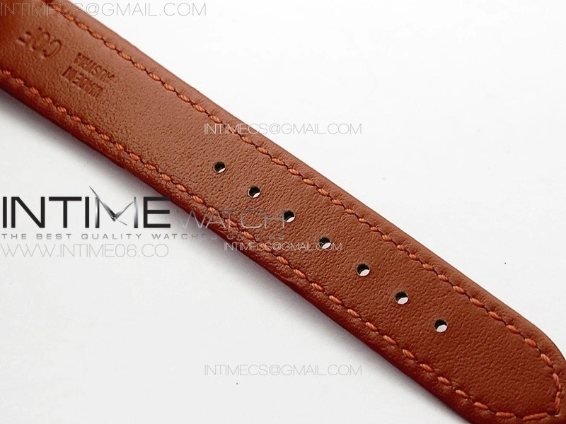 Tank Louis Ladies 22mm SS 8848F 1:1 Best Edition White Dial on Orange Leather Strap Ronda Quartz