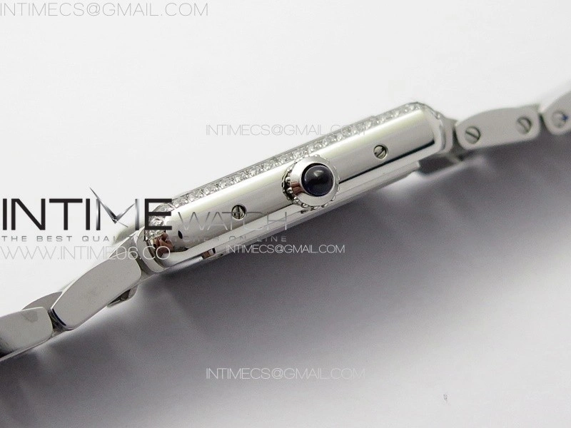 Tank Louis Ladies 22mm SS Dia Bezel 8848F 1:1 Best Edition White Dial on SS Bracelet Ronda Quartz