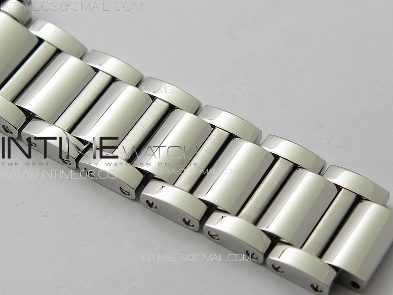Tank Louis Ladies 22mm SS Dia Bezel 8848F 1:1 Best Edition White Dial on SS Bracelet Ronda Quartz
