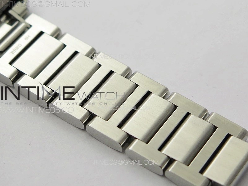 Tank Louis Ladies 22mm SS Dia Bezel 8848F 1:1 Best Edition White Dial on SS Bracelet Ronda Quartz